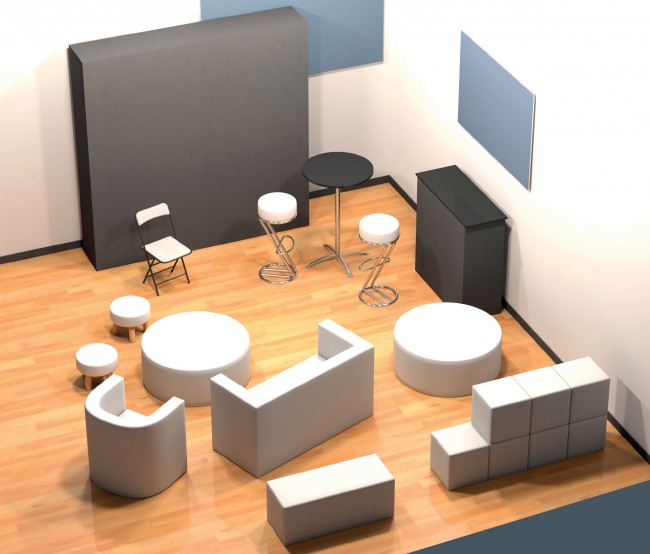 meubles et mobiliers personnalisables e vente chez Autosignalétique Ensemble de mobiliers personnalisables en vente chez Autosignalétique