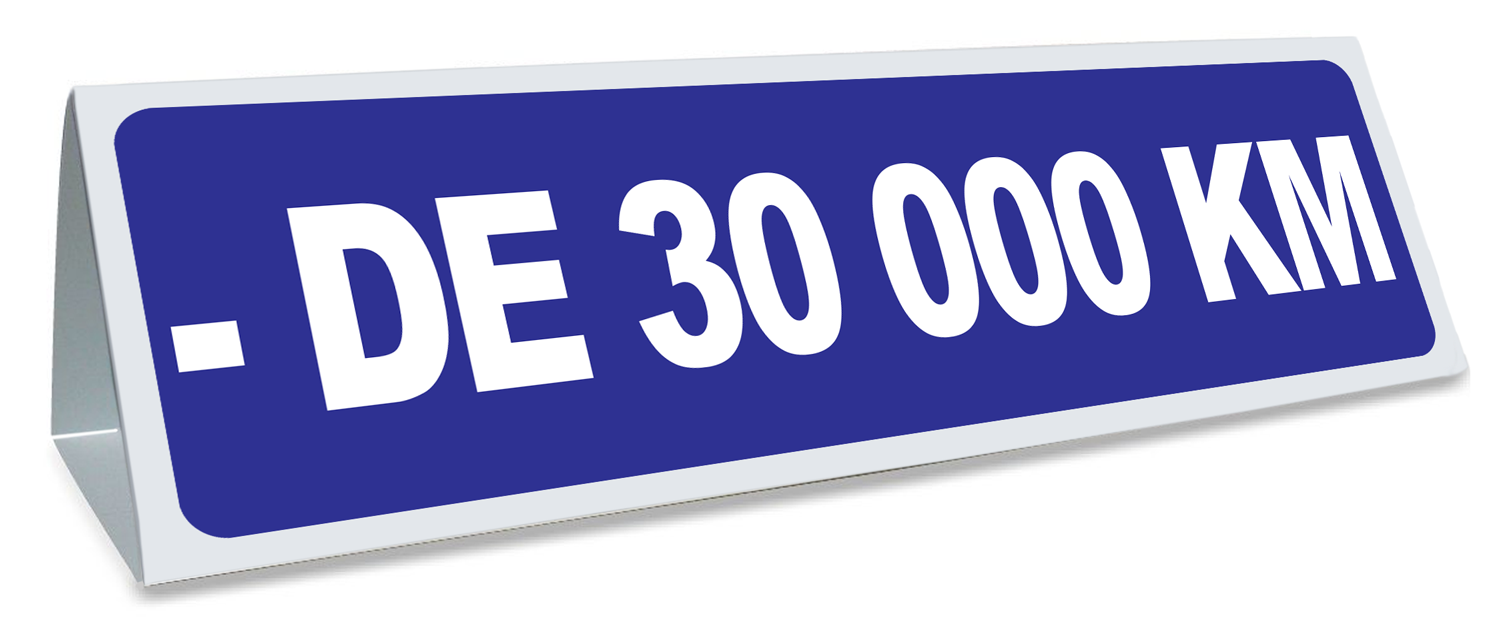 Triangle magnétique de toit - de 30000 km - Autosignaletique