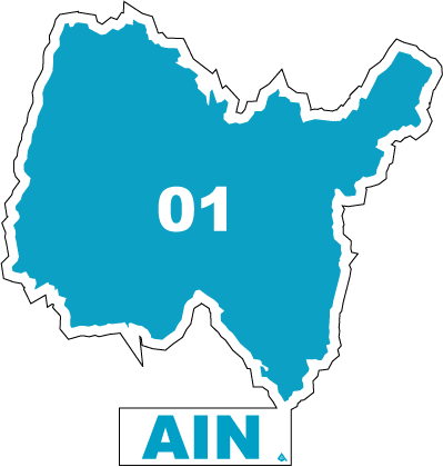 Autocollant 01 département de l'ain - Autosignal&eacute;tique