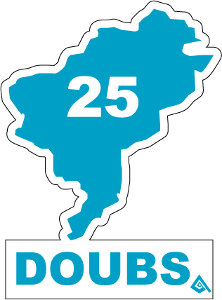 Autocollant 25 département du doubs - Autosignal&eacute;tique