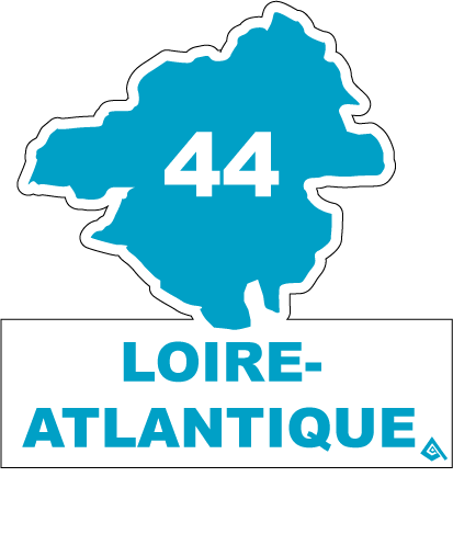 Autocollant 44 département de la loire-atlantique - Autosignal&eacute;tique