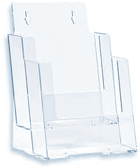 Présentoir plexiglass a5 2 compartiments pour comptoir - Autosignal&eacute;tique