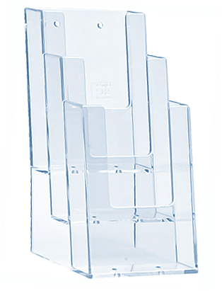 Présentoir plexiglas a6 3 compartiments pour comptoir - Autosignal&eacute;tique