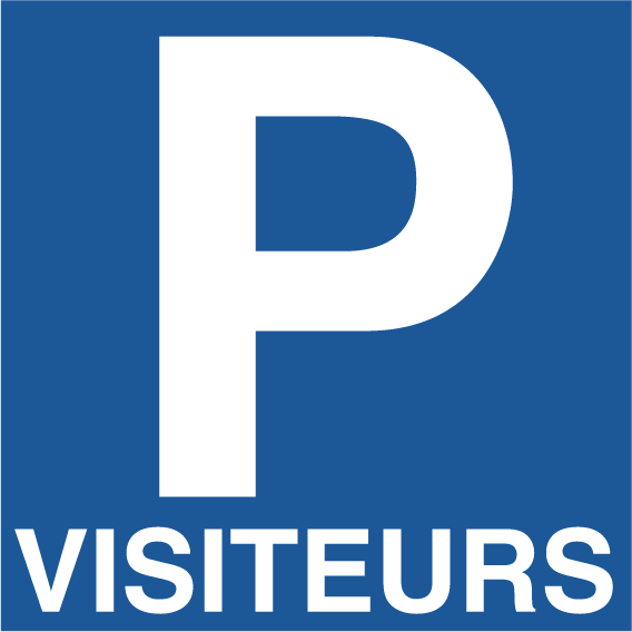 Panneau parking visiteurs pvc 3 mm - Autosignal&eacute;tique