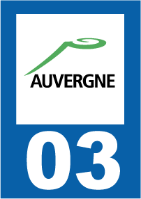 Autocollant plaque immatriculation auvergne 03 allier - Autosignalétique