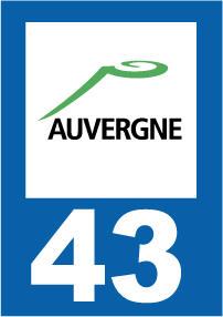Autocollant plaque immatriculation auvergne 43 haute loire - Autosignalétique