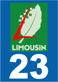 Autocollant plaque immatriculation limousin 23 creuse - Autosignaletique
