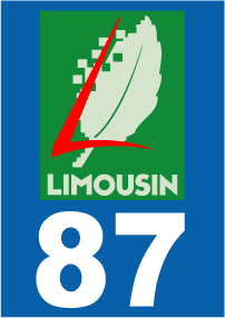 Autocollant plaque immatriculation limousin 87 haute vienne - Autosignaletique