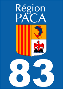 Autocollant plaque immatriculation paca 83 var - Autosignal&eacute;tique