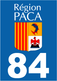 Autocollant plaque immatriculation paca 84 vaucluse - Autosignalétique