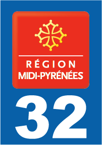 Autocollant plaque immatriculation midi pyrénées 32 gers - Autosignalétique