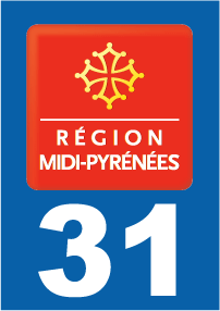 Autocollant plaque immatriculation midi pyrénées 31 haute garonne - Autosignaletique
