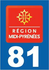 Autocollant plaque immatriculation midi pyrénées 81 tarn - Autosignaletique