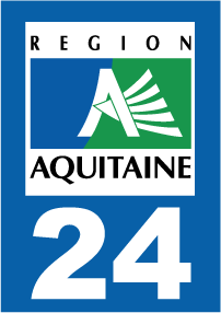 Autocollant plaque immatriculation aquitaine 24 dordogne - Autosignalétique