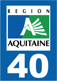 Autocollant plaque immatriculation aquitaine 40 landes - Autosignal&eacute;tique
