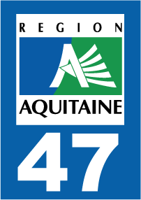 Autocollant plaque immatriculation aquitaine 47 lot et garonne - Autosignal&eacute;tique