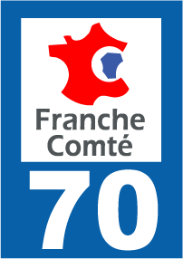 Autocollant plaque immatriculation franche comté 70 haute saône - Autosignalétique