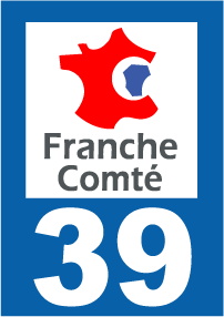 Autocollant plaque immatriculation franche comté 39 jura - Autosignaletique
