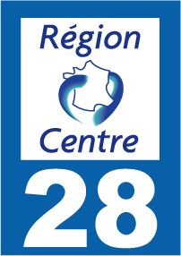 Autocollant plaque immatriculation région centre 28 eure et loire - Autosignalétique