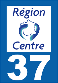 Autocollant plaque immatriculation région centre 37 indre et loire - Autosignalétique