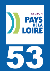 Autocollant plaque immatriculation pays de la loire 53 mayenne - Autosignalétique
