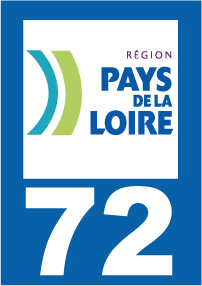 Autocollant plaque immatriculation pays de la loire 72 sarthe - Autosignalétique