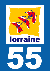 Autocollant plaque immatriculation lorraine 55 meuse - Autosignalétique