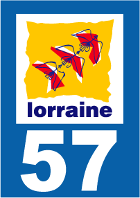 Autocollant plaque immatriculation lorraine 57 moselle - Autosignalétique