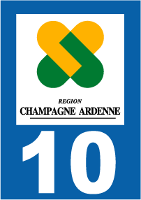 Autocollant plaque immatriculation champagne ardennes 10 aube - Autosignalétique