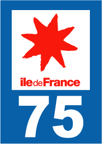 Autocollant plaque immatriculation ile de france 75 paris - Autosignal&eacute;tique