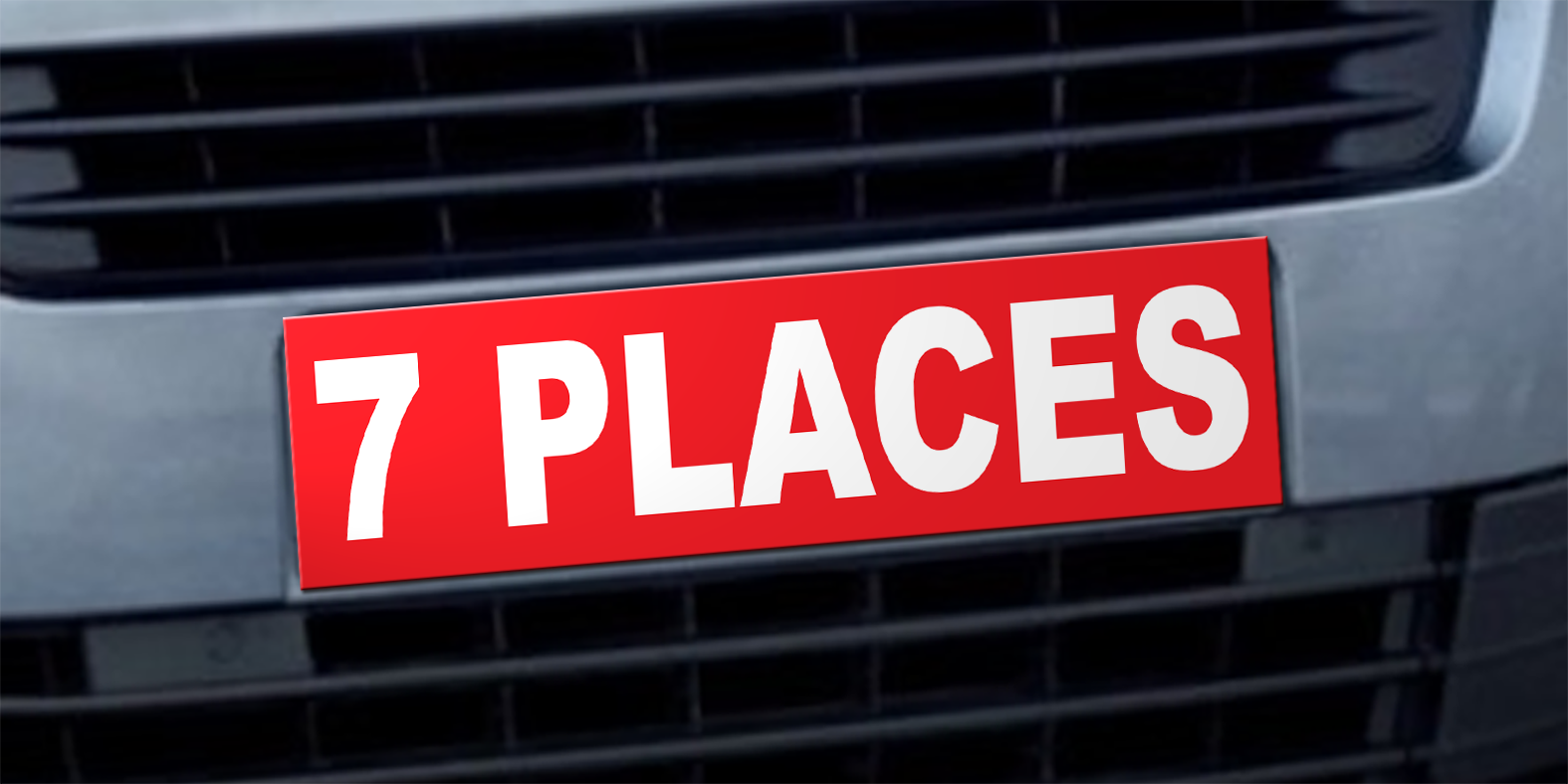 Cache plaque d'immatriculation avantage 7 places - Autosignal&eacute;tique