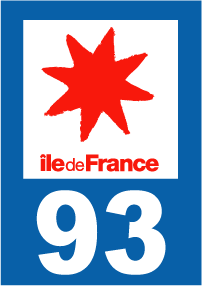 Autocollant plaque immatriculation ile de france 93 seine saint denis - Autosignalétique