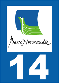 Autocollant plaque immatriculation basse normandie 14 calvados - Autosignalétique