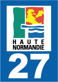 Autocollant plaque immatriculation haute normandie 27 eure - Autosignal&eacute;tique