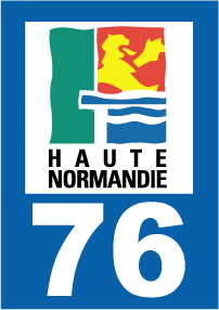Autocollant plaque immatriculation haute normandie 76 seine maritime - Autosignal&eacute;tique