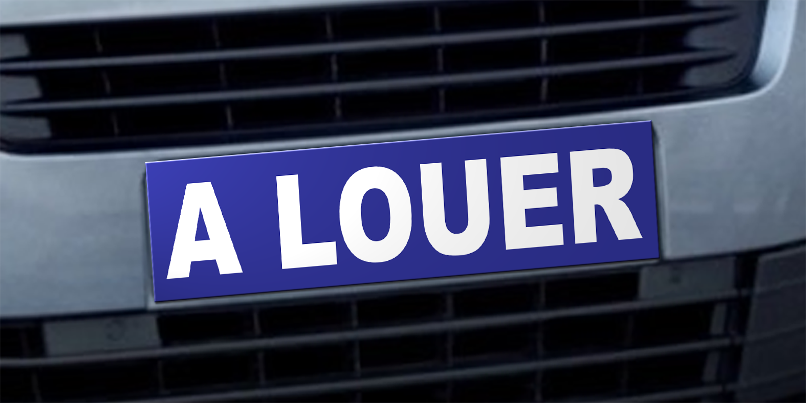 Cache plaque d'immatriculation avantage a louer - Autosignal&eacute;tique