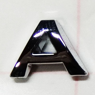 Lettre adhésive chromée a - Autosignal&eacute;tique