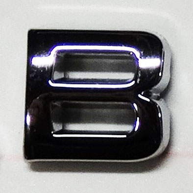 Lettre adhésive chromée b - Autosignal&eacute;tique