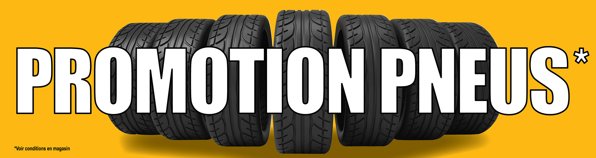 Banderole promotion pneus 3 x 0.8 m version 2 - Autosignalétique