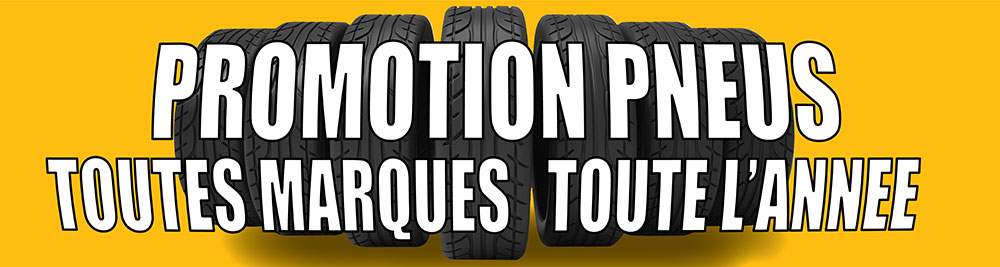 Banderole promotion pneus 3 x 0.8 m - Autosignalétique