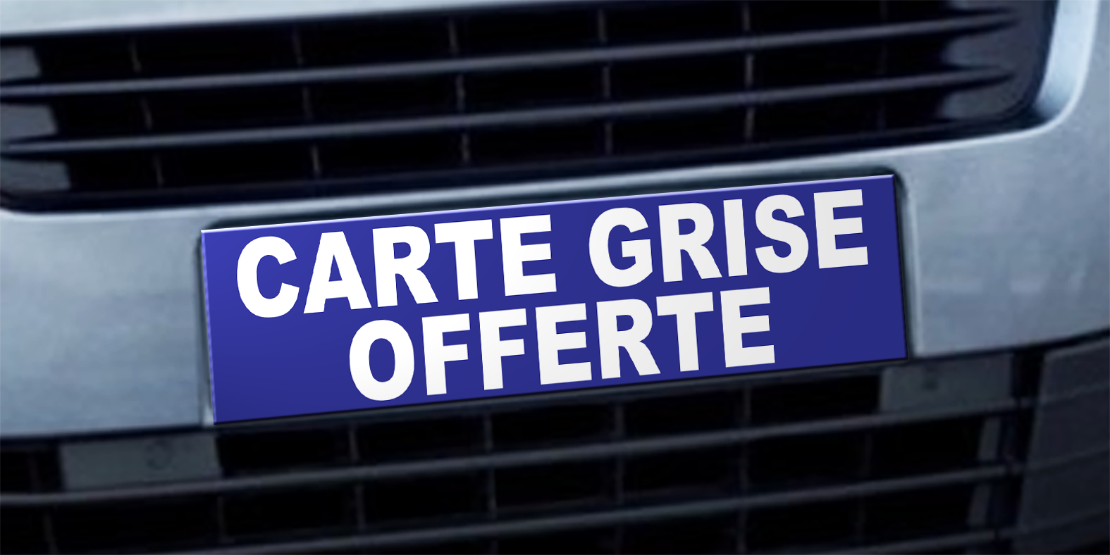 Cache plaque d'immatriculation avantage carte grise offerte - Autosignal&eacute;tique