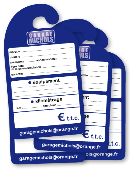 Affiche de prix rétroviseur en carton personnalisée les 5000 ex - Autosignaletique