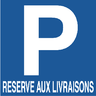 Panneau Parking Réservé Aux Livraisons PVC 3 mm
