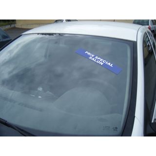 Autocollant Pare Brise Avantage bleu Prix Spécial Salon