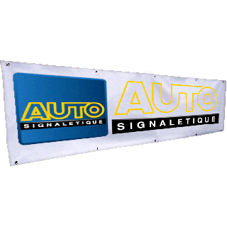 Banderole personnalisée sur bâche 440 grs/m² 3 x 0.8 m