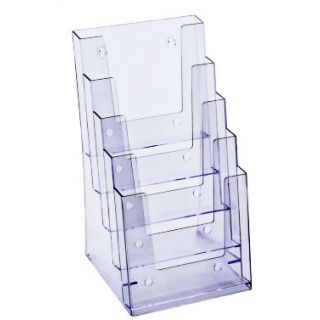 Présentoir plexiglas A5 5 compartiments pour comptoir ASK450