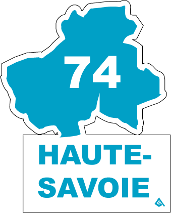 2 ADESIVI TARGA AUTO 69 rhône-alpes - Logotype II