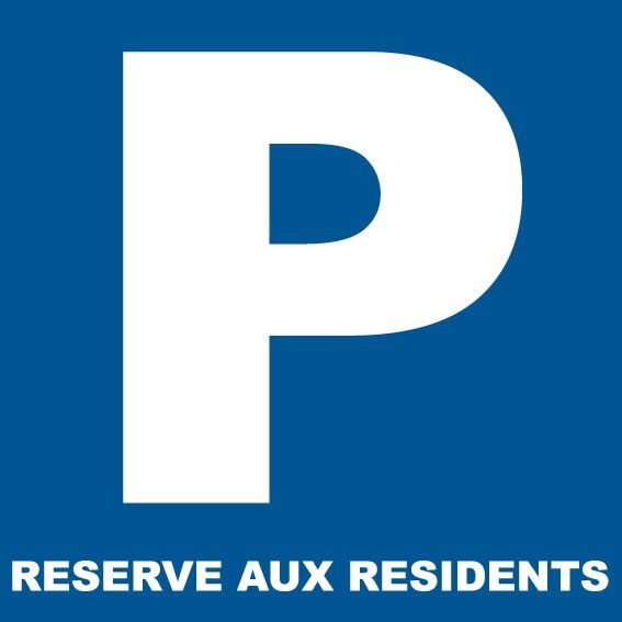 Panneau propriété privée Stationnement réservé aux résidents - Plaque Aluminium 3mm 200mm x