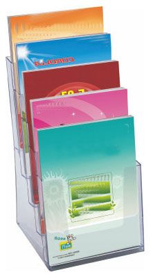 VITAdisplays® Présentoir, Support Publicitaire DIN Long DL, Présentoir De Table En L Transparent En PLEXIGLAS® Original