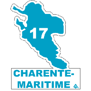 Autocollant 17 département de la Charente Maritimes